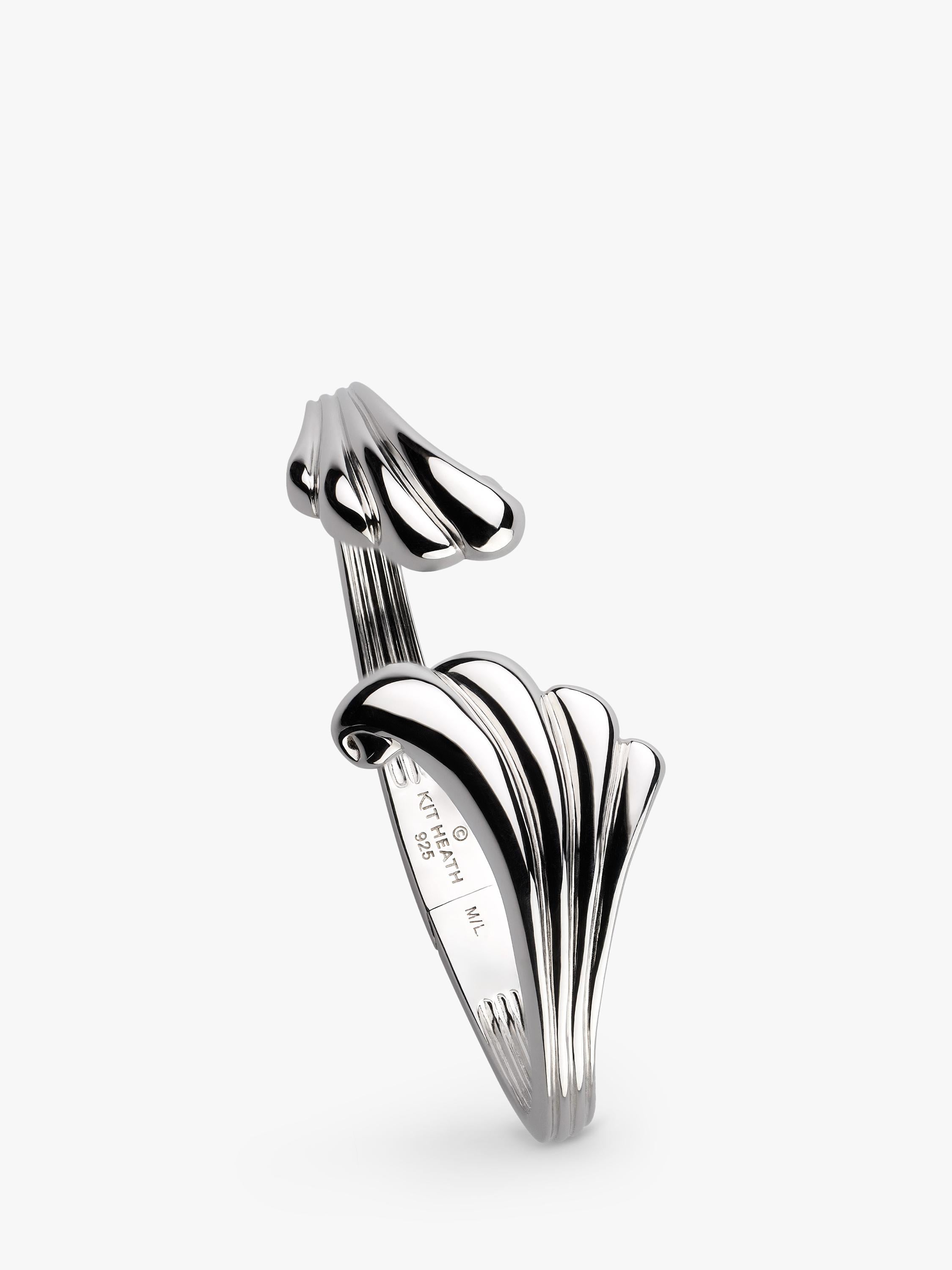 Kit Heath hinged silver bangle medium large - British product