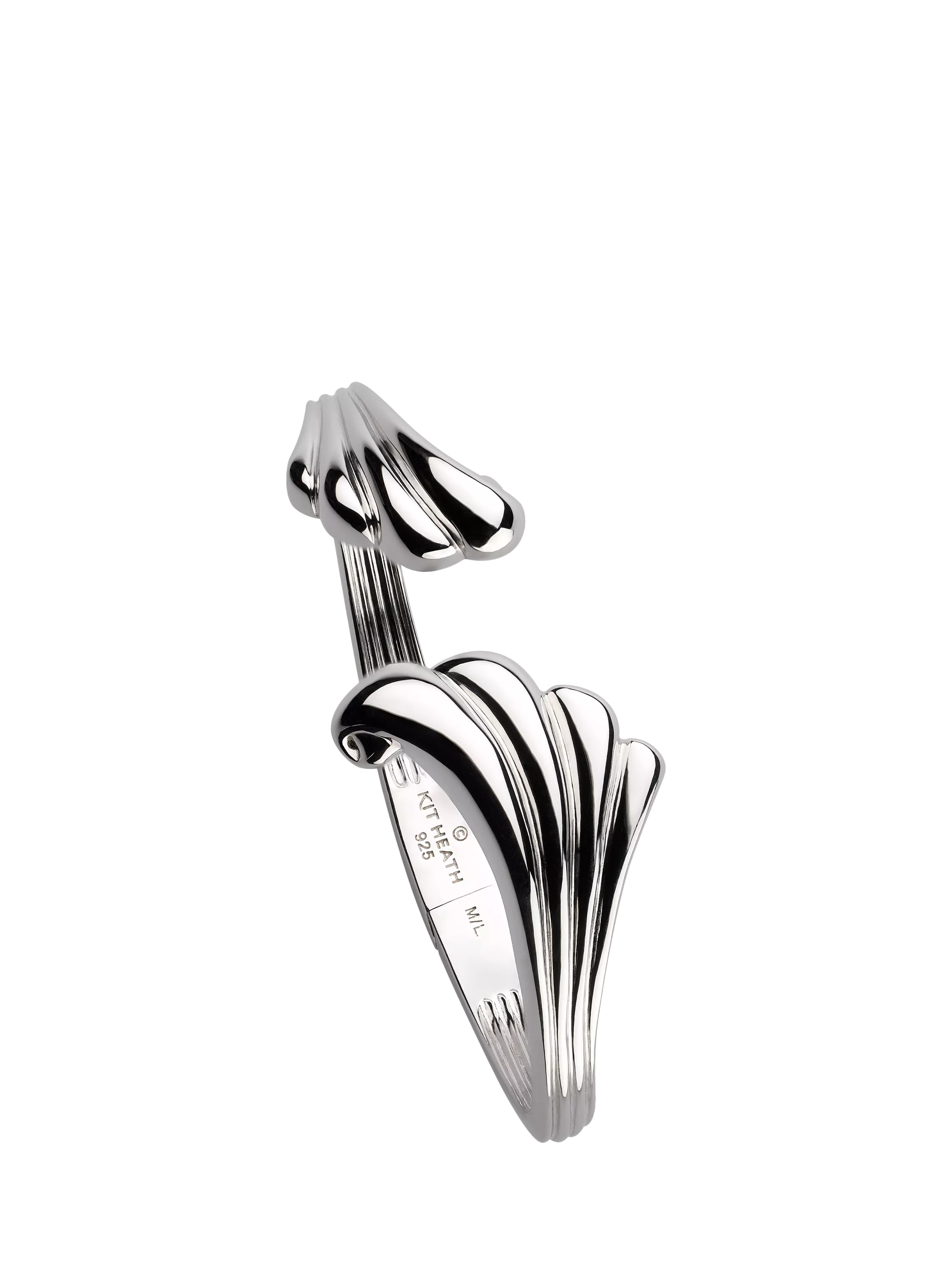 Kit Heath hinged silver bangle medium large - British product