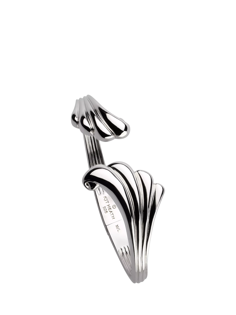 Kit Heath hinged silver bangle medium large - British product