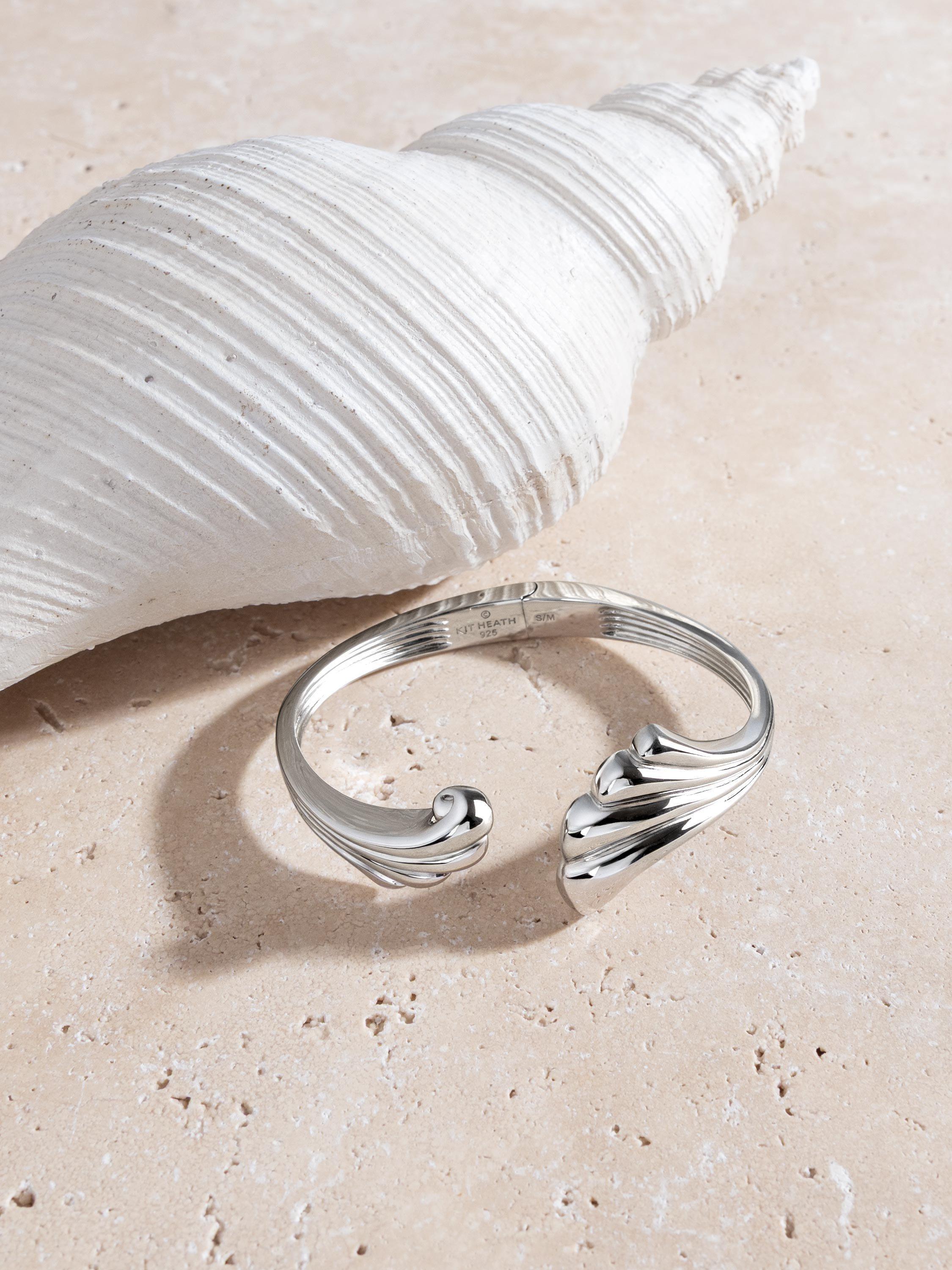 Kit Heath hinged silver bangle medium large - British product