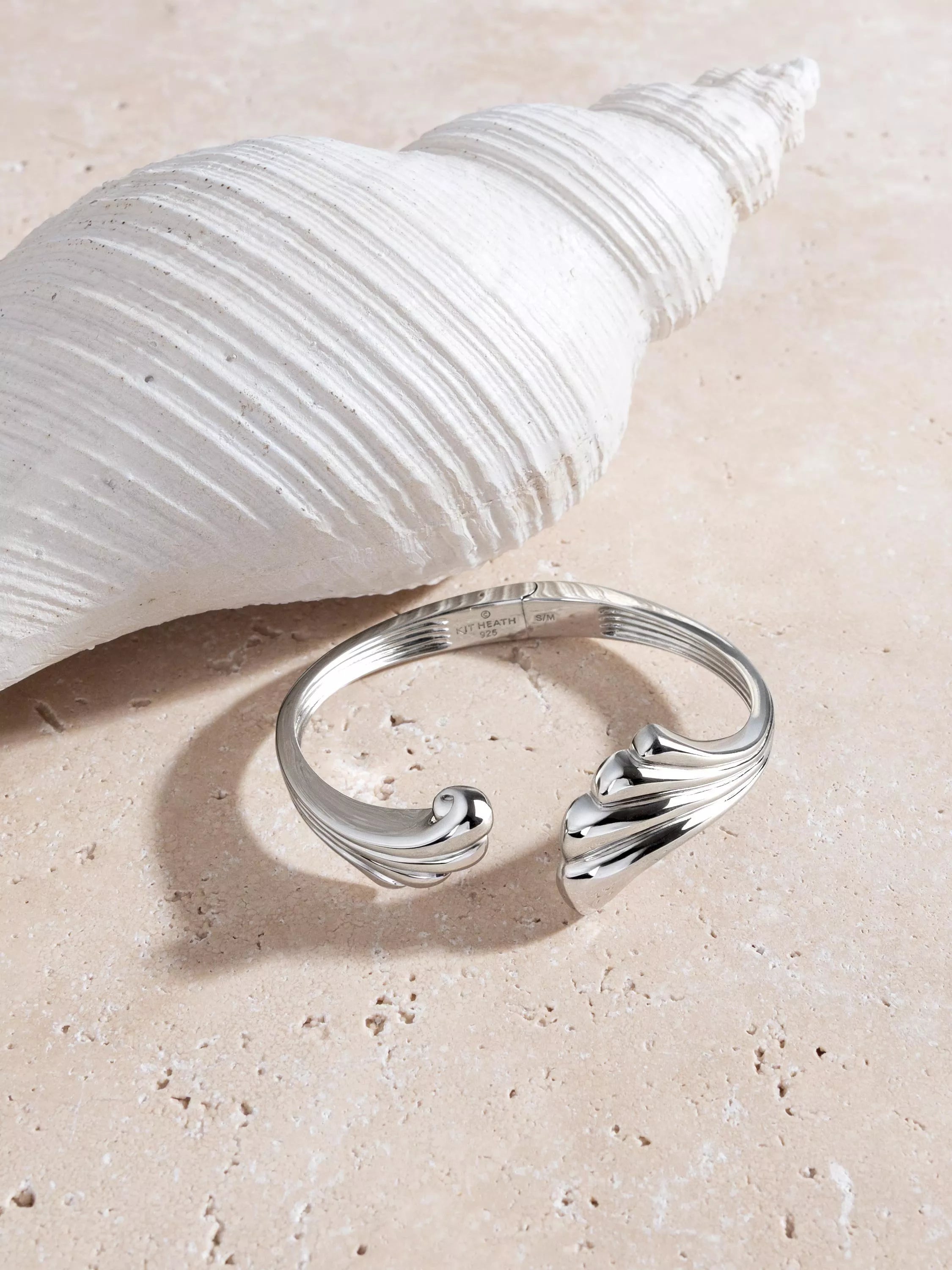 Kit Heath hinged silver bangle medium large - British product