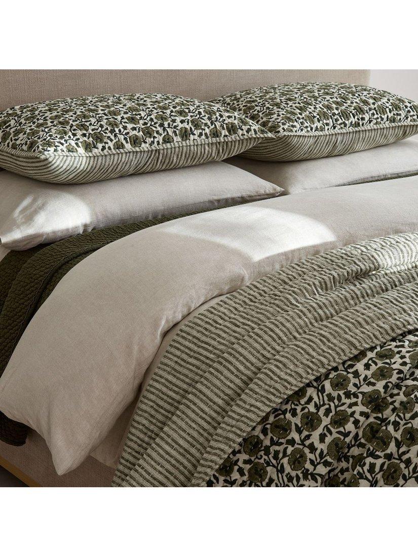 West Elm Laney Floral quilted bedspread king size, imported from the UK
