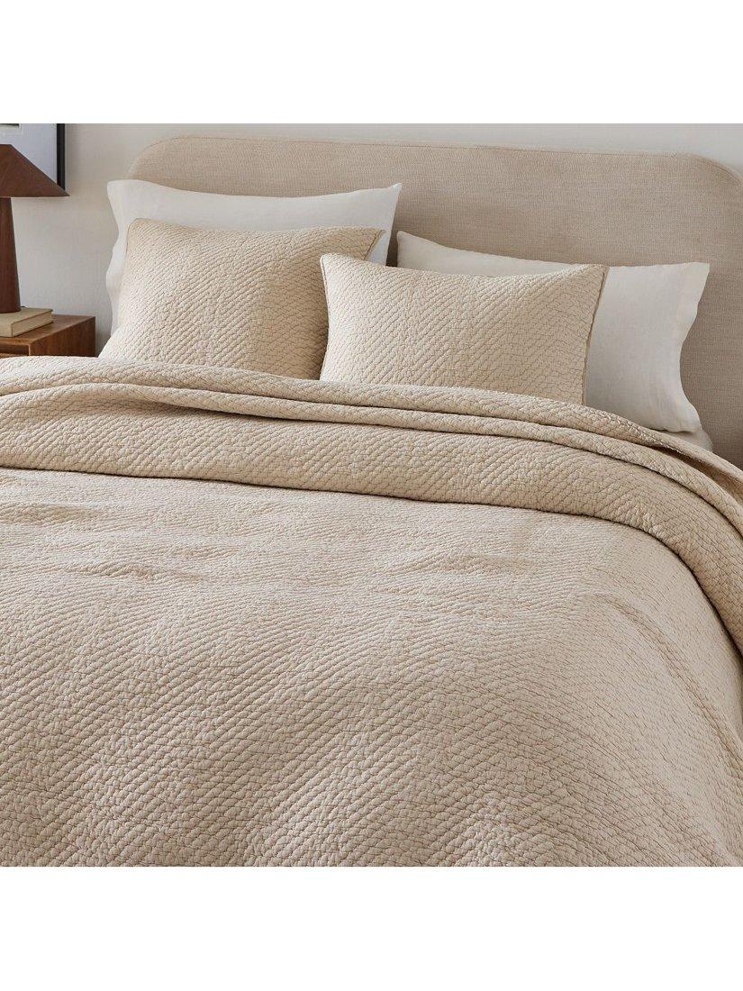 West Elm Matelassé bedspread Sand super king size, UK version
