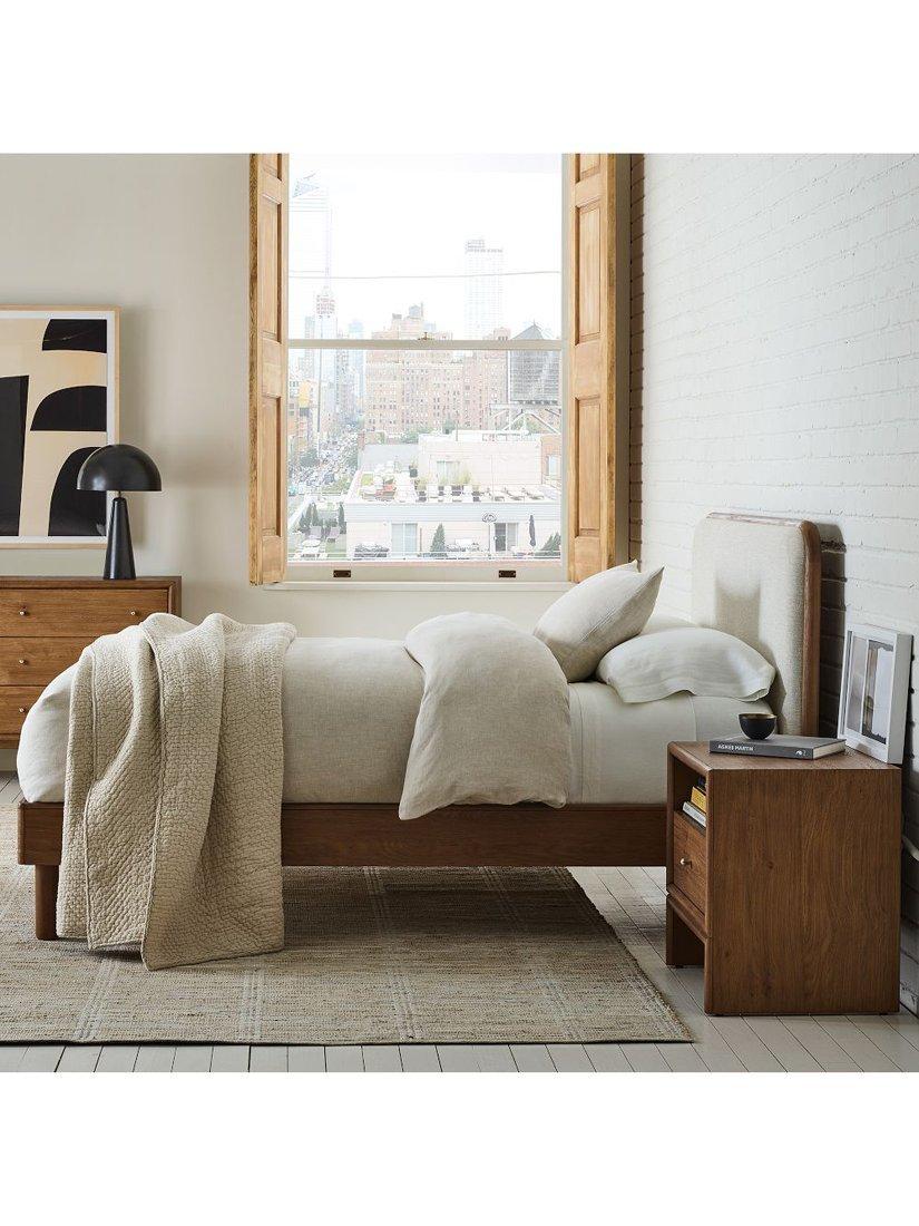 West Elm Matelassé bedspread Sand super king size, UK version