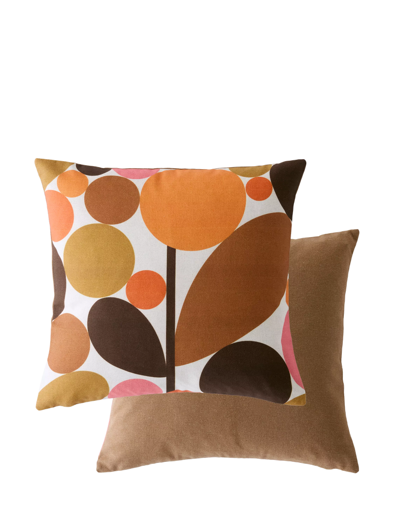 Orla Kiely Bubble Flower Cushion, Orange