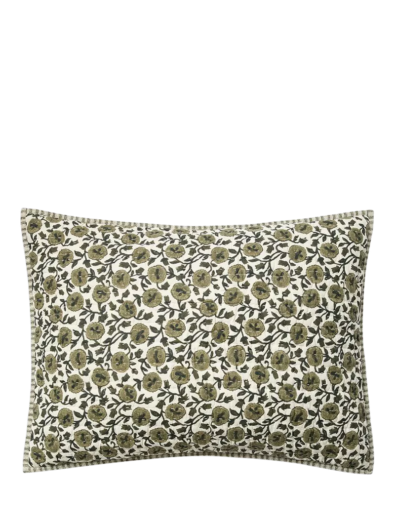 West Elm Laney floral quilted pillowsham - British product
