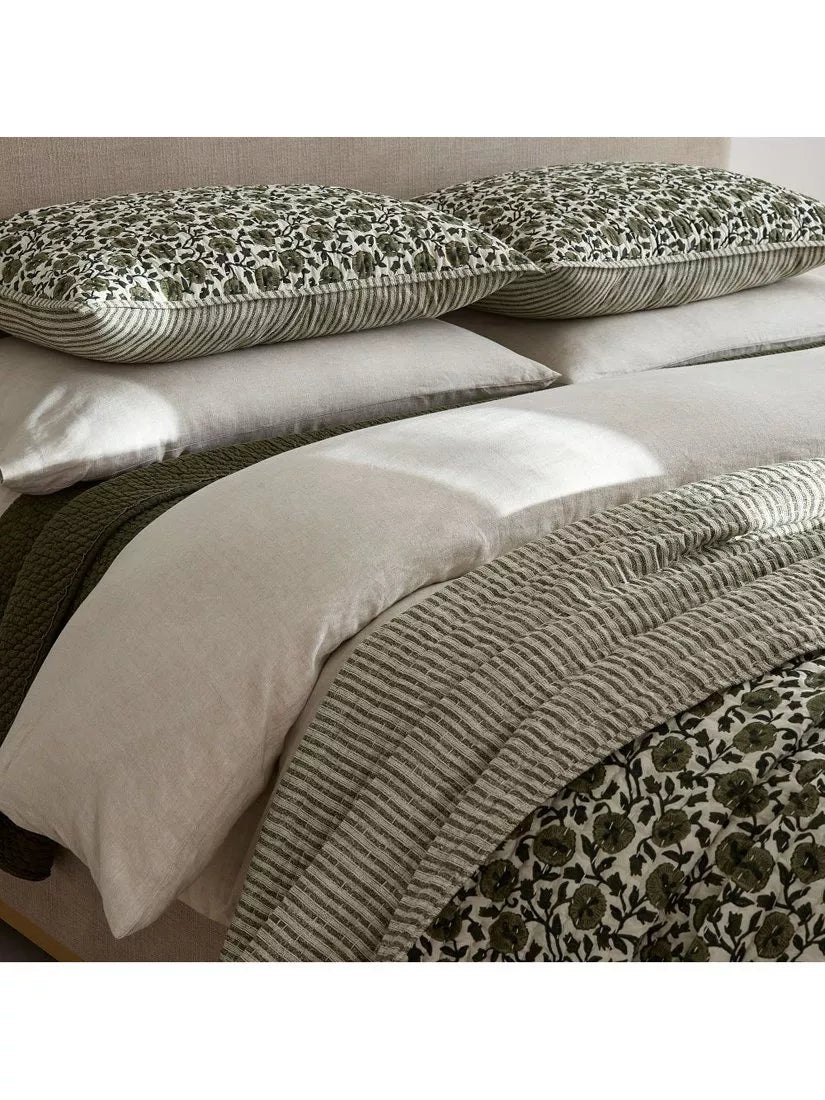 West Elm Laney floral quilted pillowsham - British product