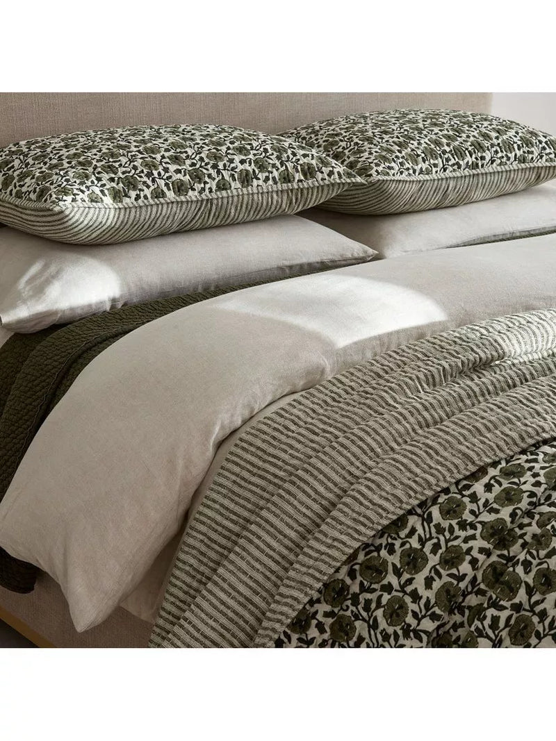 West Elm Laney floral quilted pillowsham - British product