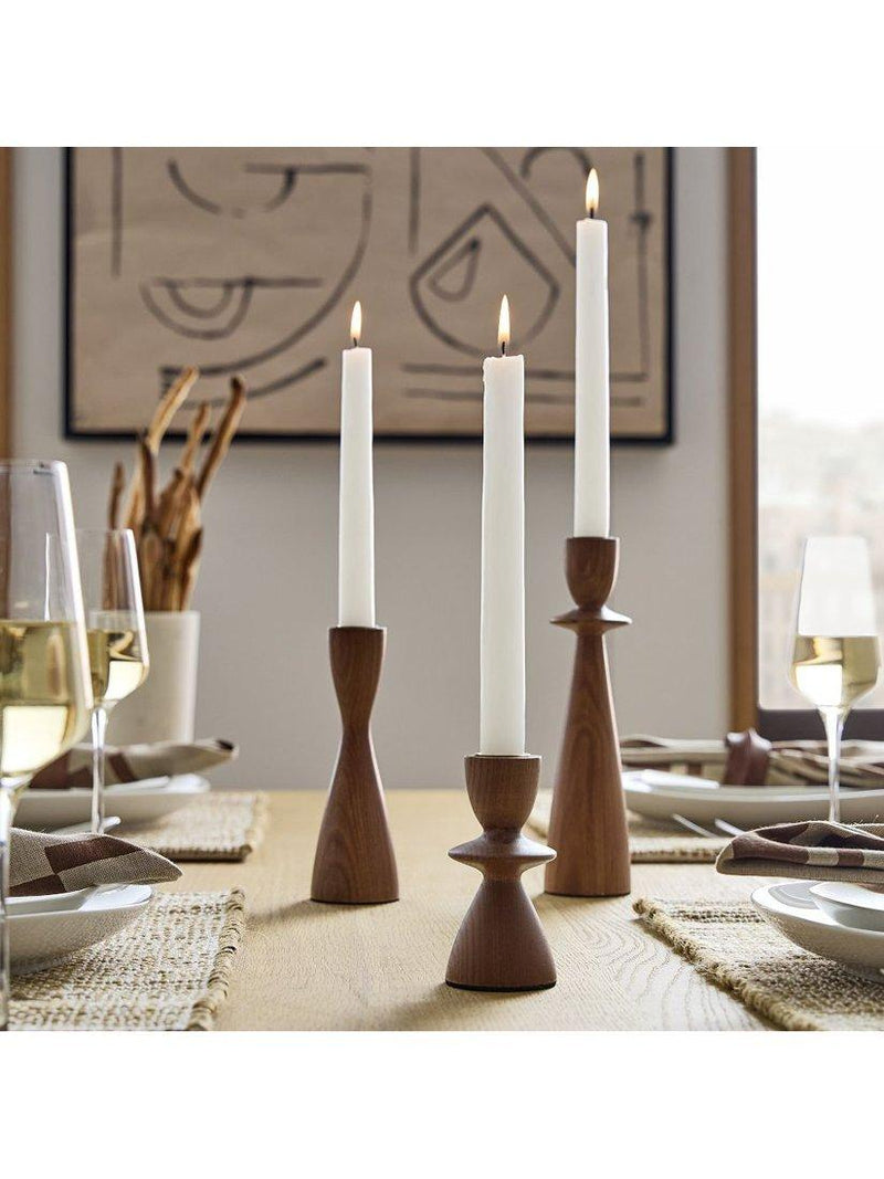 West Elm Tira Tapered Ash Wood Candle Holder, UK version