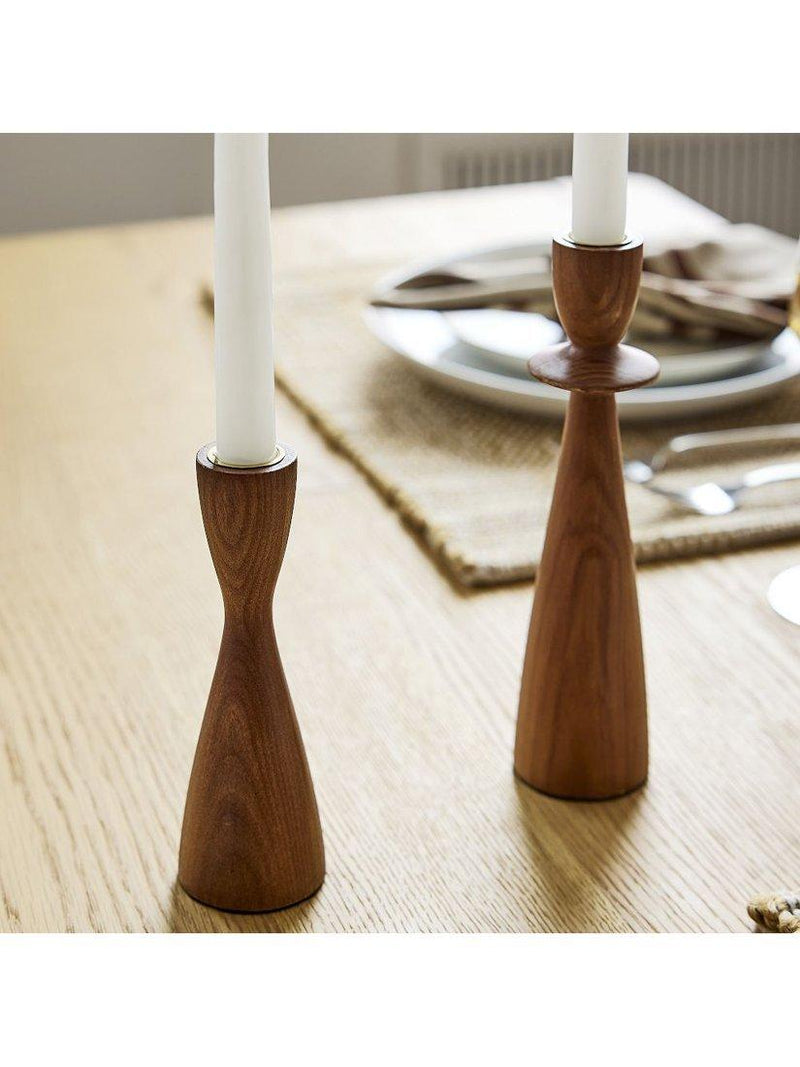 West Elm Tira Tapered Ash Wood Candle Holder, UK version