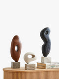 West Elm sculptural ornament in walnut - British product