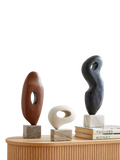 West Elm sculptural ornament in walnut - British product