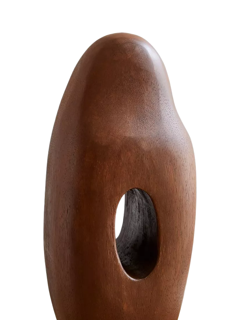 West Elm sculptural ornament in walnut - British product