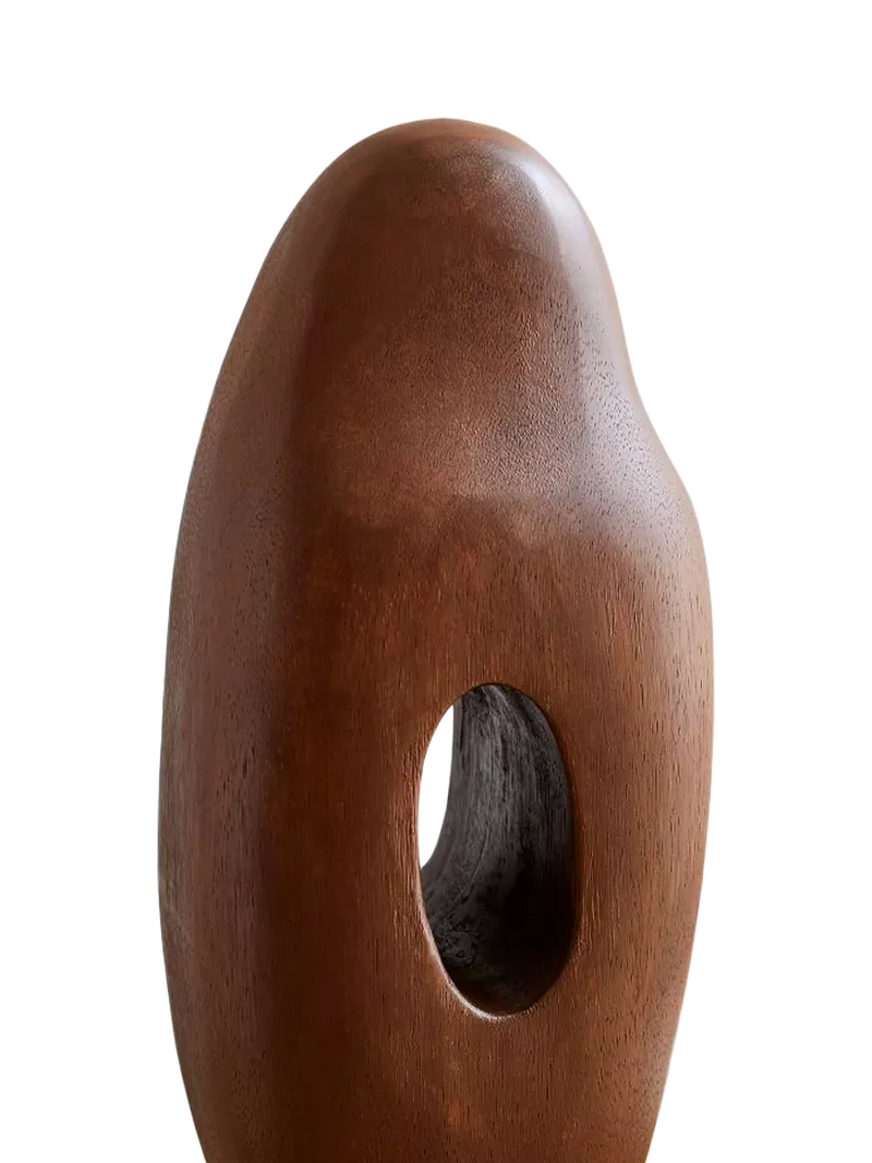 West Elm sculptural ornament in walnut - British product