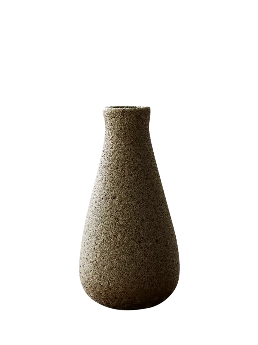 West Elm ceramic vase small H20cm grey, imported from the UK