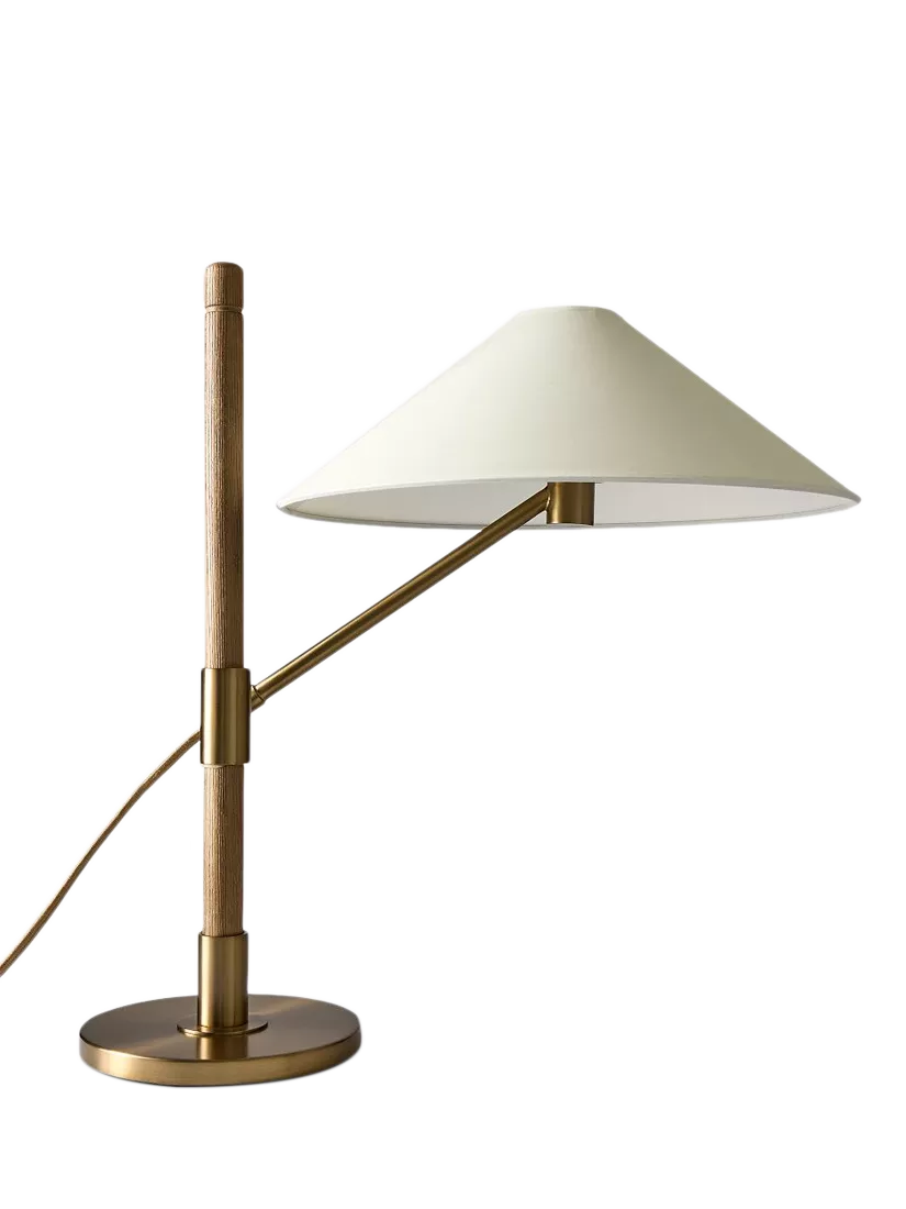 West Elm Devon Table Lamp in Antique Brass, UK version