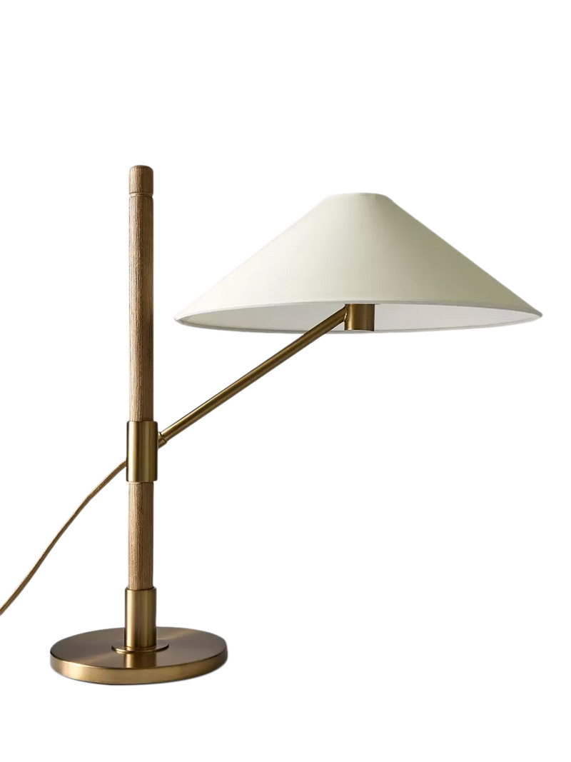 West Elm Devon Table Lamp in Antique Brass, UK version