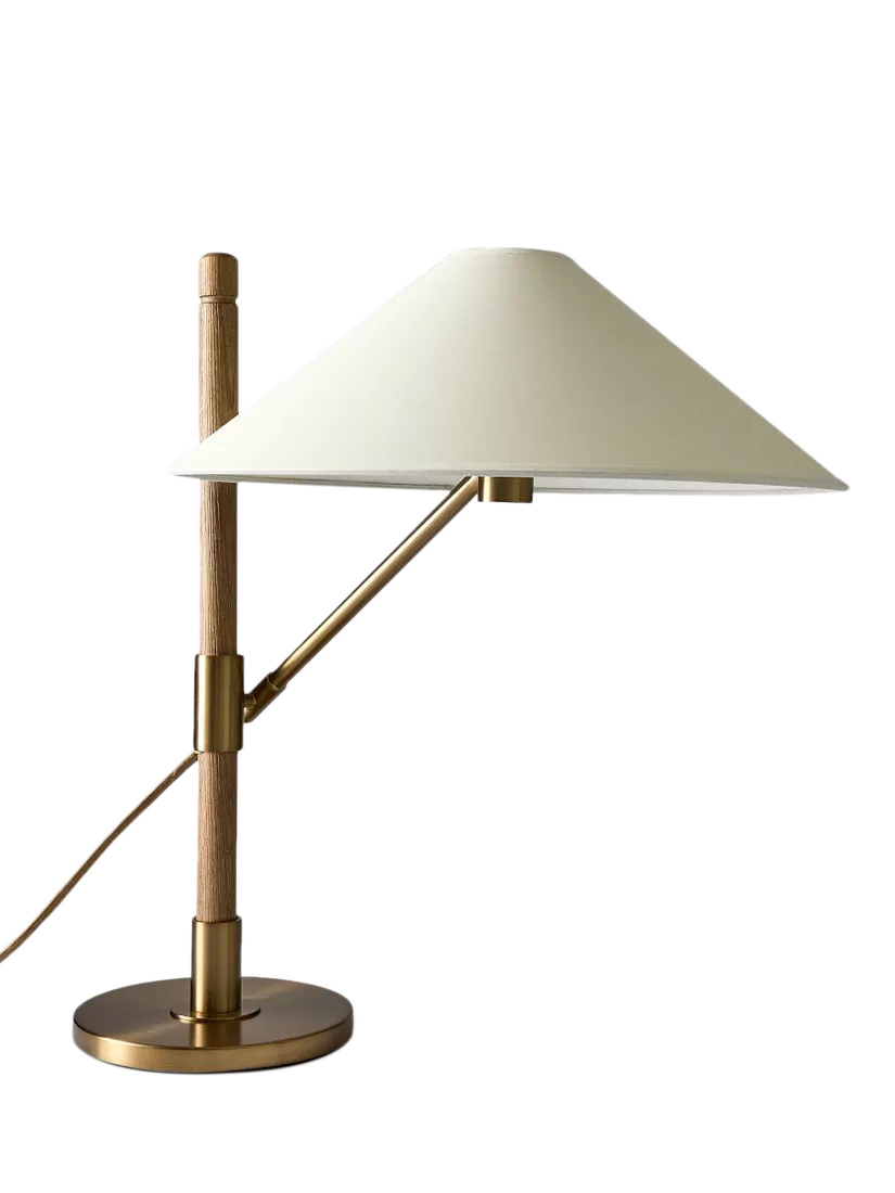 West Elm Devon Table Lamp in Antique Brass, UK version