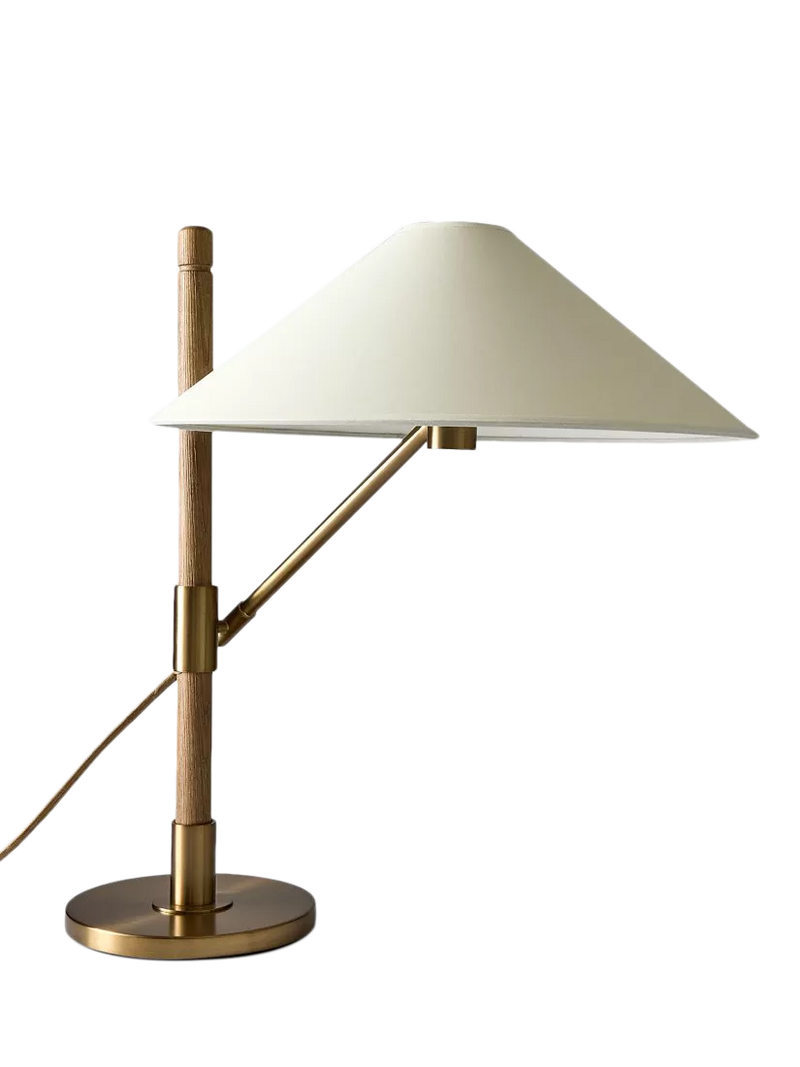 West Elm Devon Table Lamp in Antique Brass, UK version