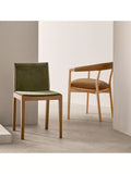 West Elm Irvine leather dining chair in Sesame, UK version