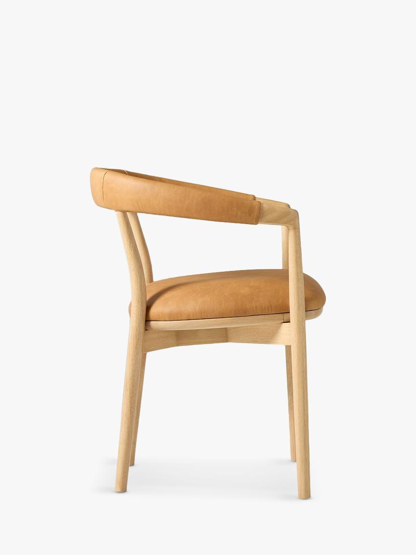 West Elm Irvine leather dining chair in Sesame, UK version