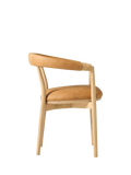 West Elm Irvine leather dining chair in Sesame, UK version