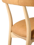 West Elm Irvine leather dining chair in Sesame, UK version