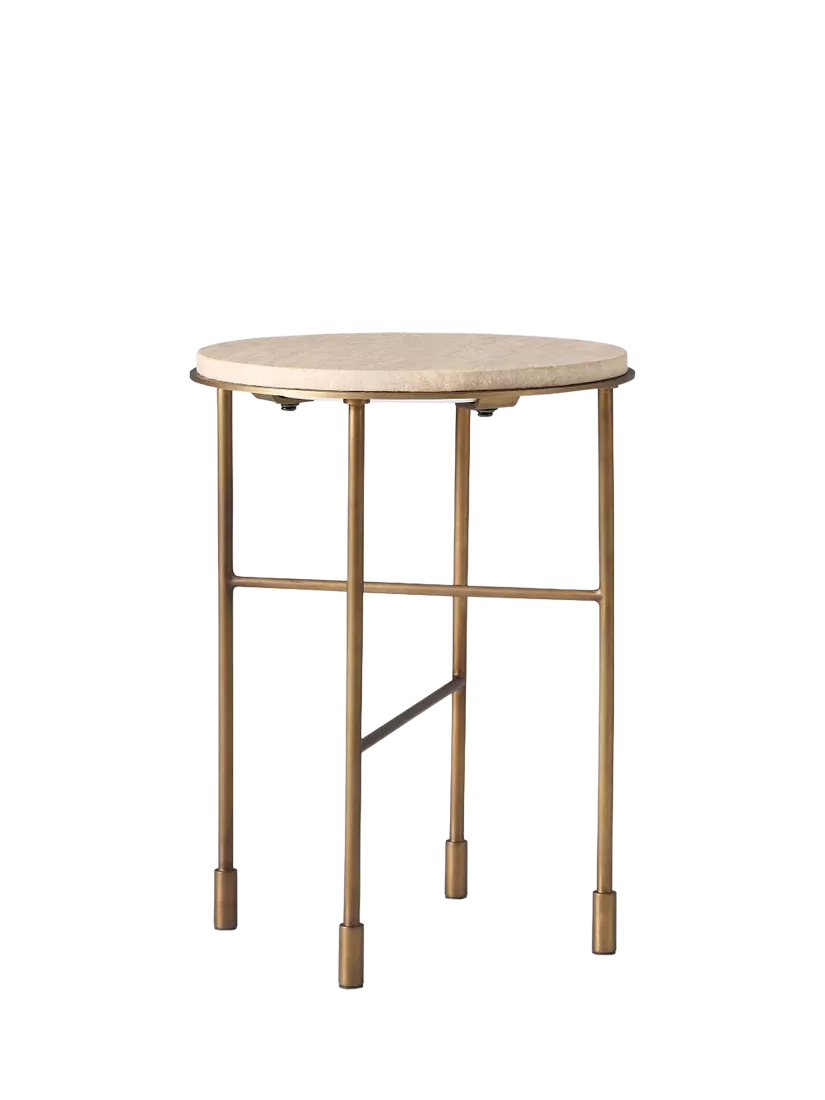West Elm Fay side table warm brass, imported from the UK