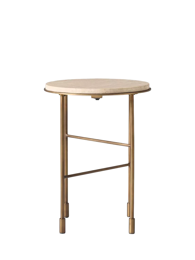 West Elm Fay side table warm brass, imported from the UK