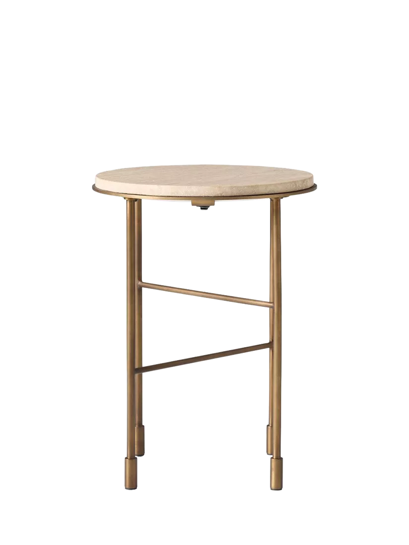 West Elm Fay side table warm brass, imported from the UK