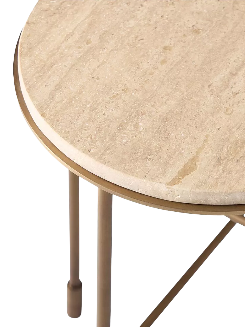 West Elm Fay side table warm brass, imported from the UK