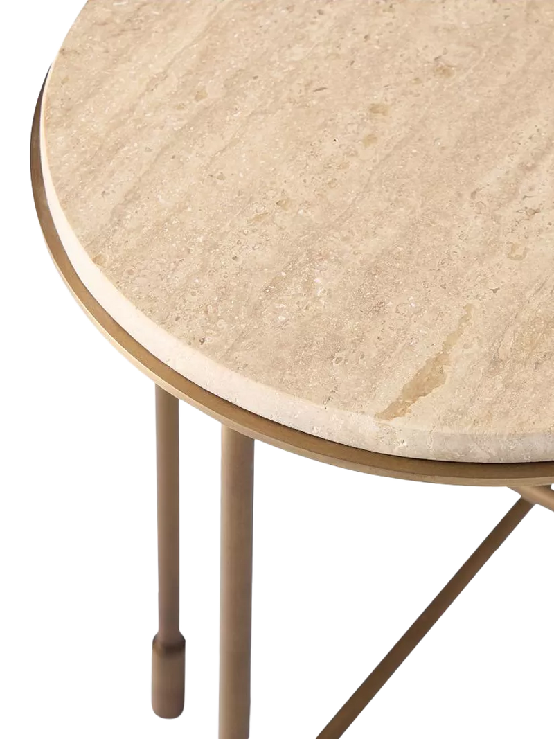 West Elm Fay side table warm brass, imported from the UK