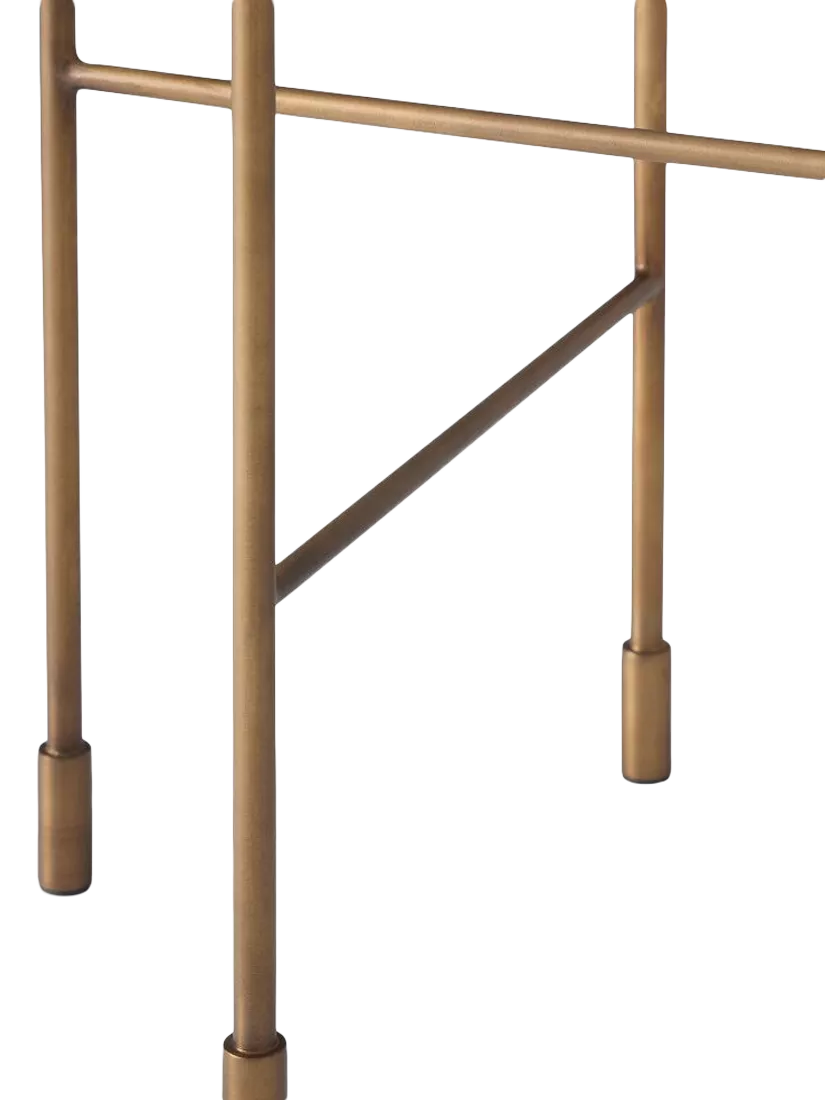 West Elm Fay side table warm brass, imported from the UK