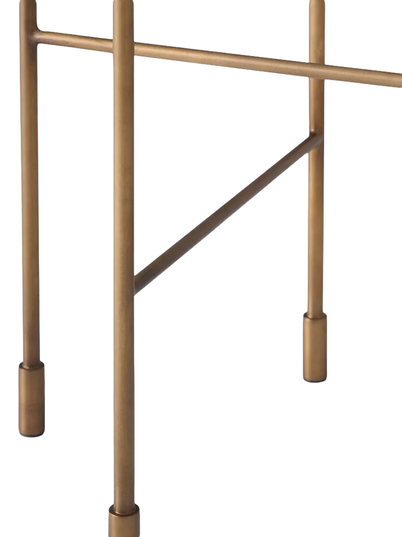 West Elm Fay side table warm brass, imported from the UK
