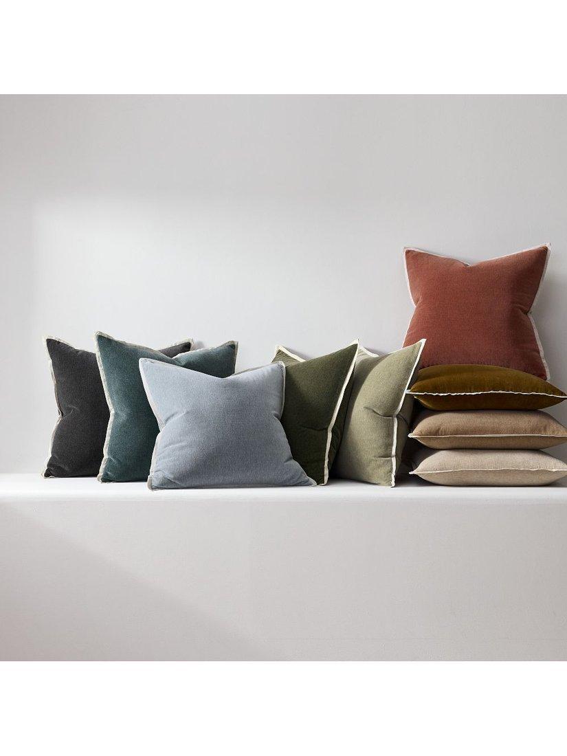 West Elm velvet cushion cover Sand, imported from the UK