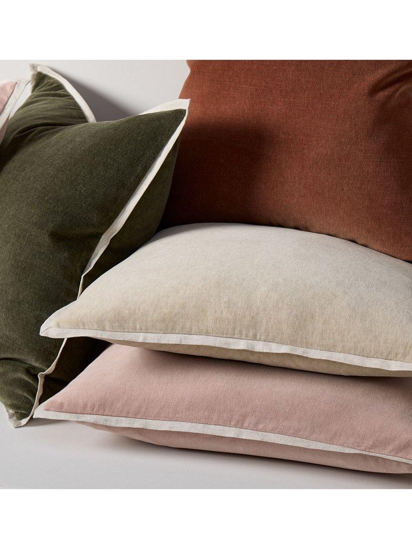 West Elm velvet cushion cover Sand, imported from the UK