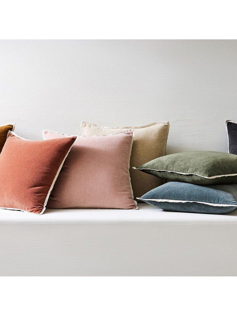 West Elm velvet cushion cover Sand, imported from the UK