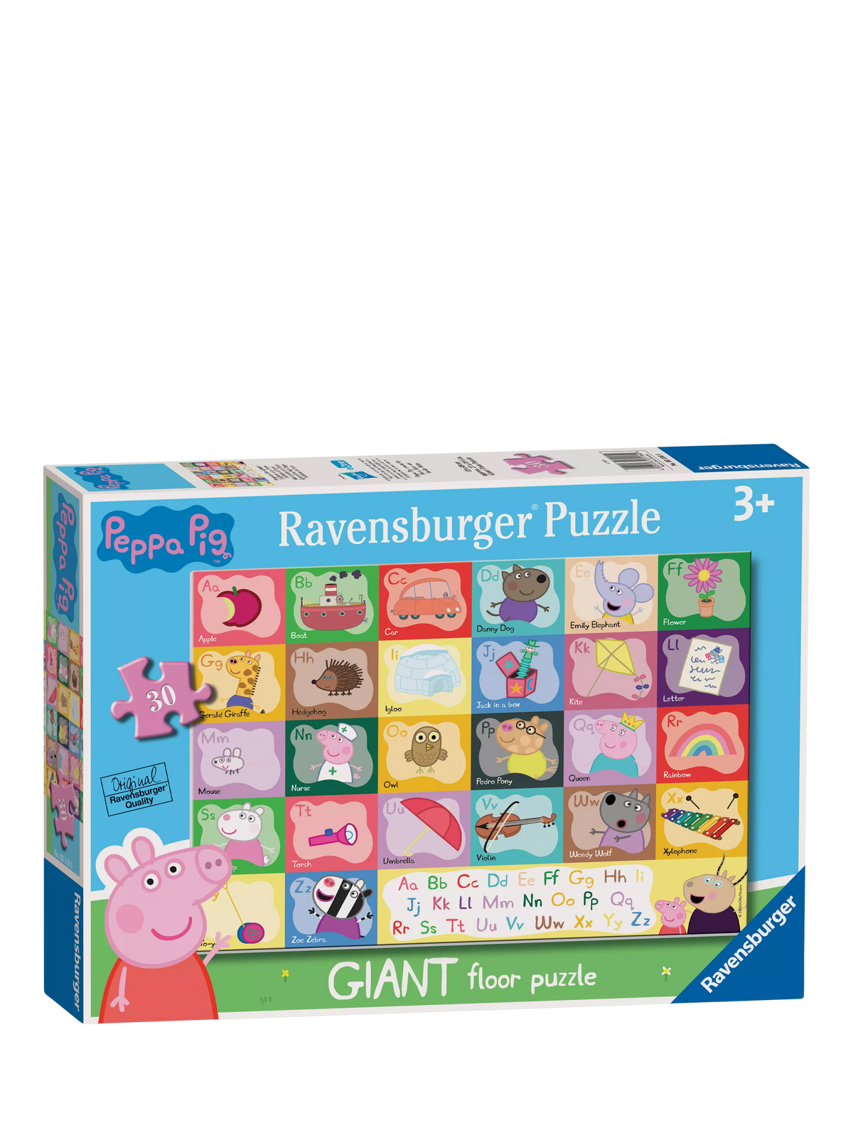 Peppa Pig alphabet floor jigsaw puzzle 30 piece, imported from the UK