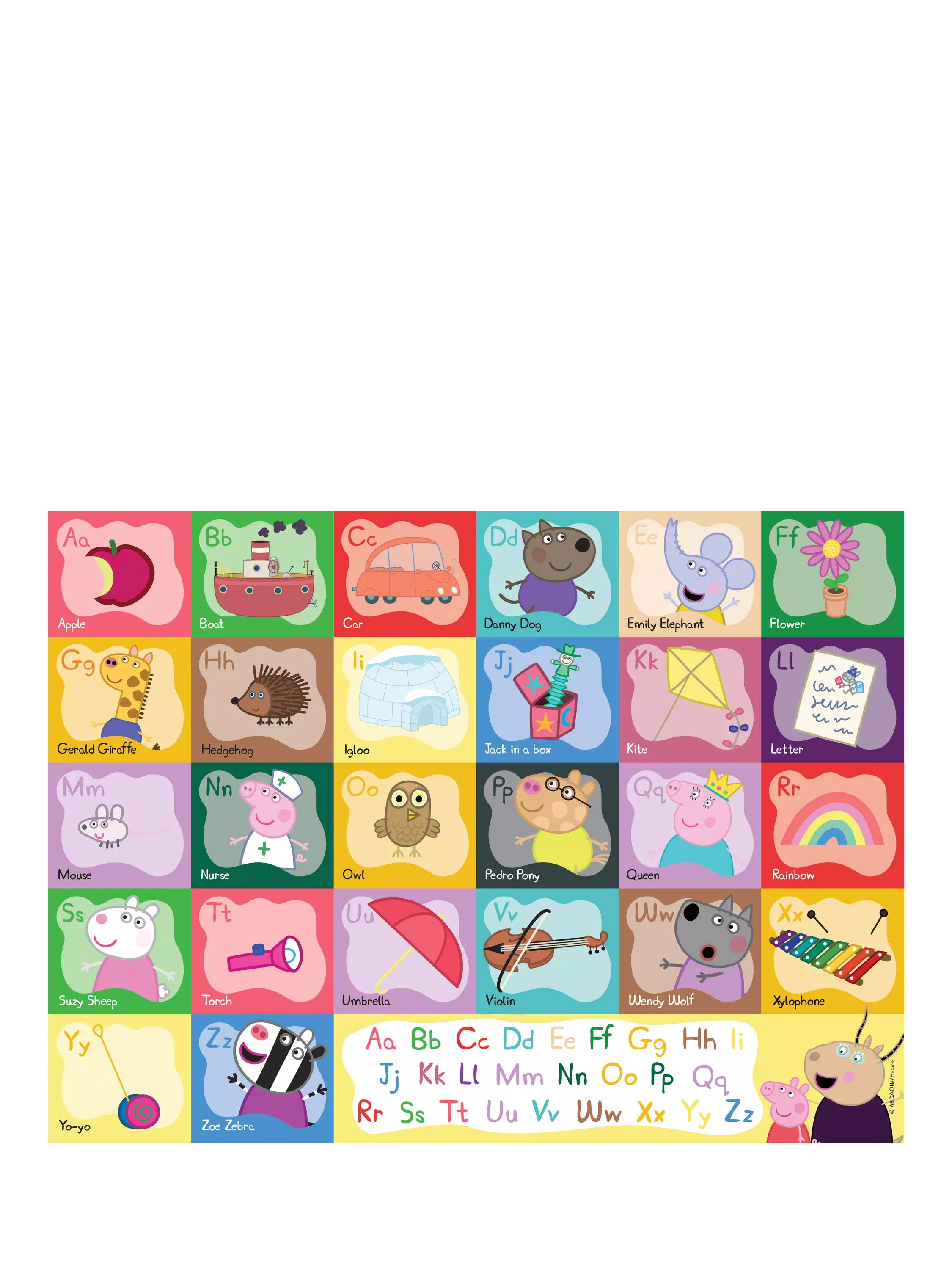 Peppa Pig alphabet floor jigsaw puzzle 30 piece, imported from the UK