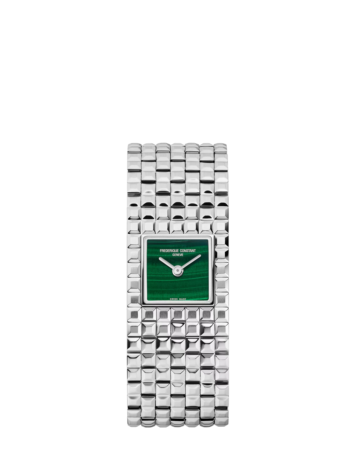 Frederique Constant women's square watch green malachite dial, imported from the UK