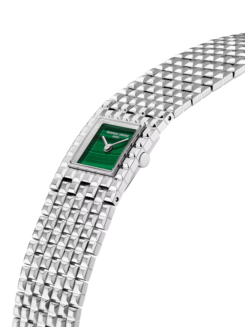 Frederique Constant women's square watch green malachite dial, imported from the UK
