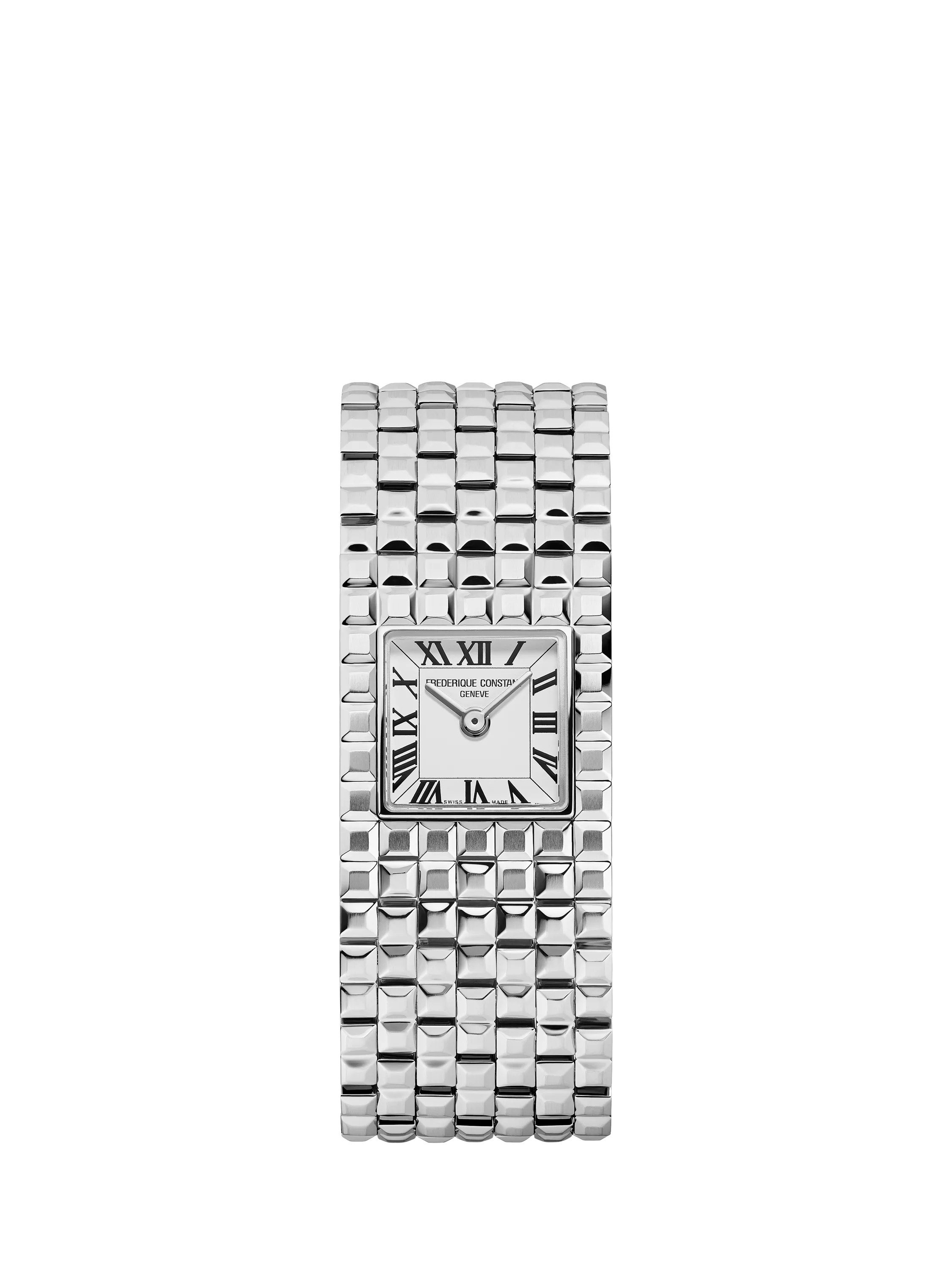 Frederique Constant Classics Manchette women's square watch silver bracelet - British product