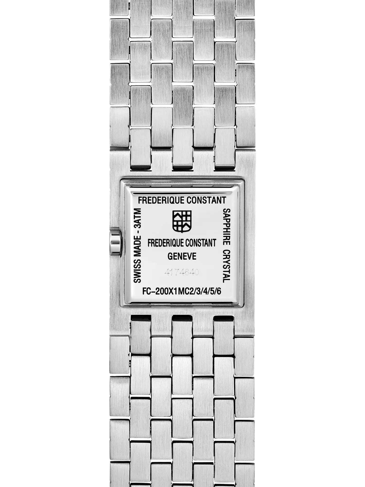 Frederique Constant Classics Manchette women's square watch silver bracelet - British product
