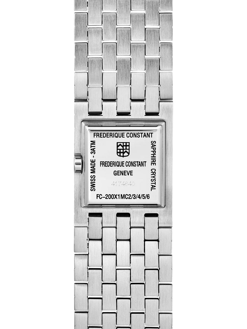 Frederique Constant Classics Manchette women's square watch silver bracelet - British product