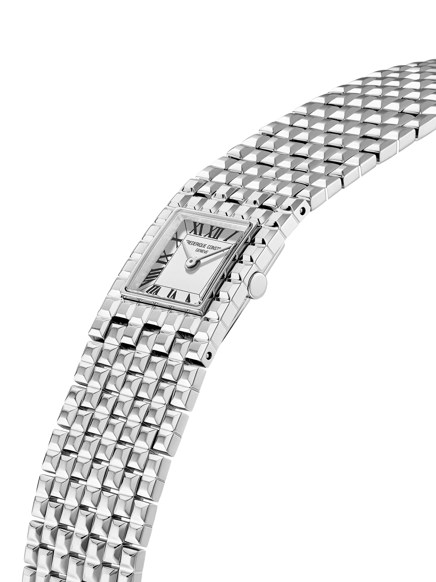 Frederique Constant Classics Manchette women's square watch silver bracelet - British product
