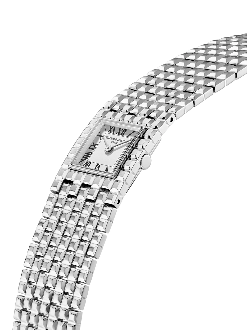 Frederique Constant Classics Manchette women's square watch silver bracelet - British product