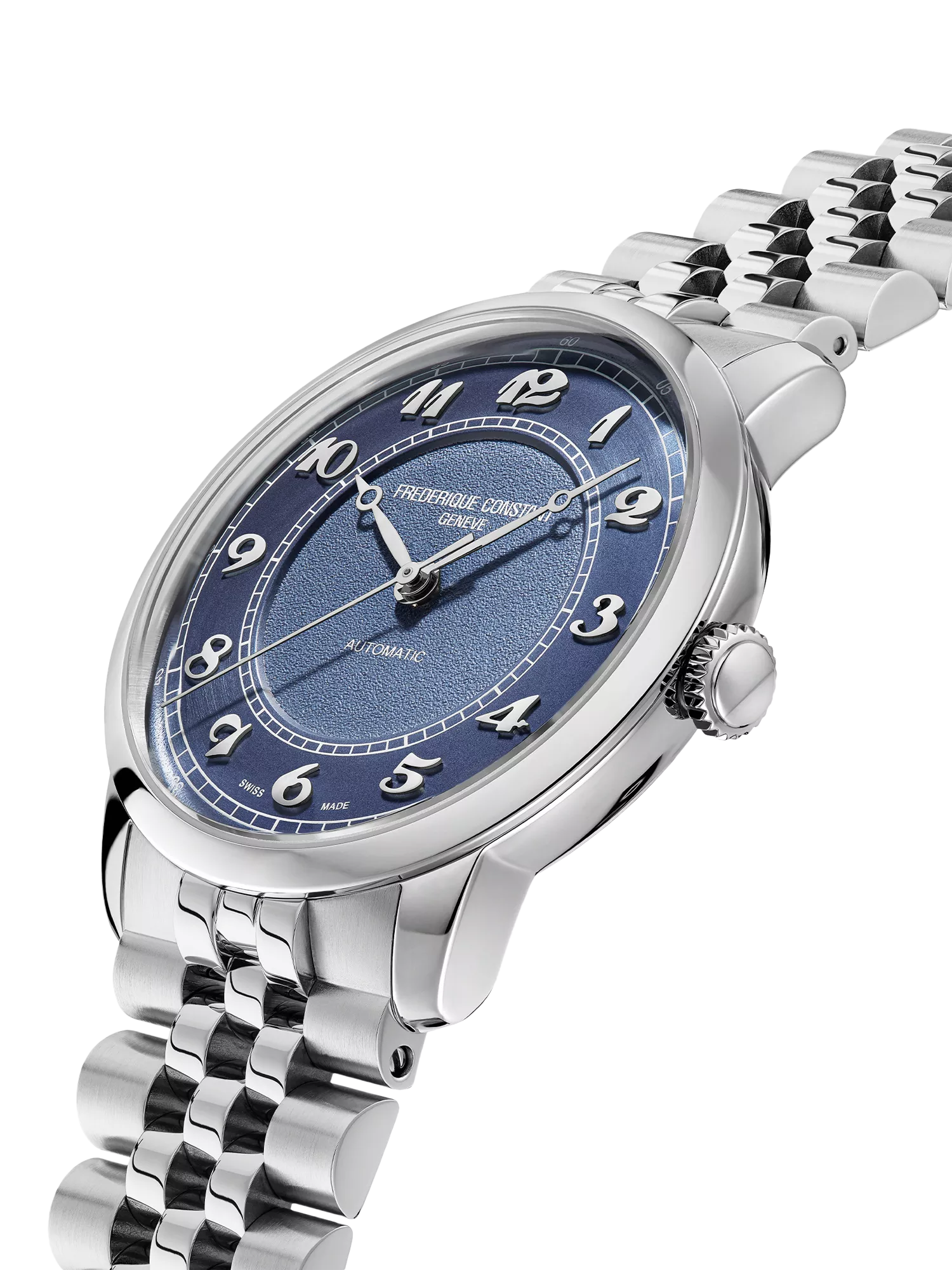 Frederique Constant Classics Premiere automatic watch with blue dial (British brand)