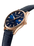 Frederique Constant watch blue dial leather strap, imported from the UK
