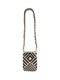 The Small Home Wayuu geometric crossbody bag black white, imported from the UK