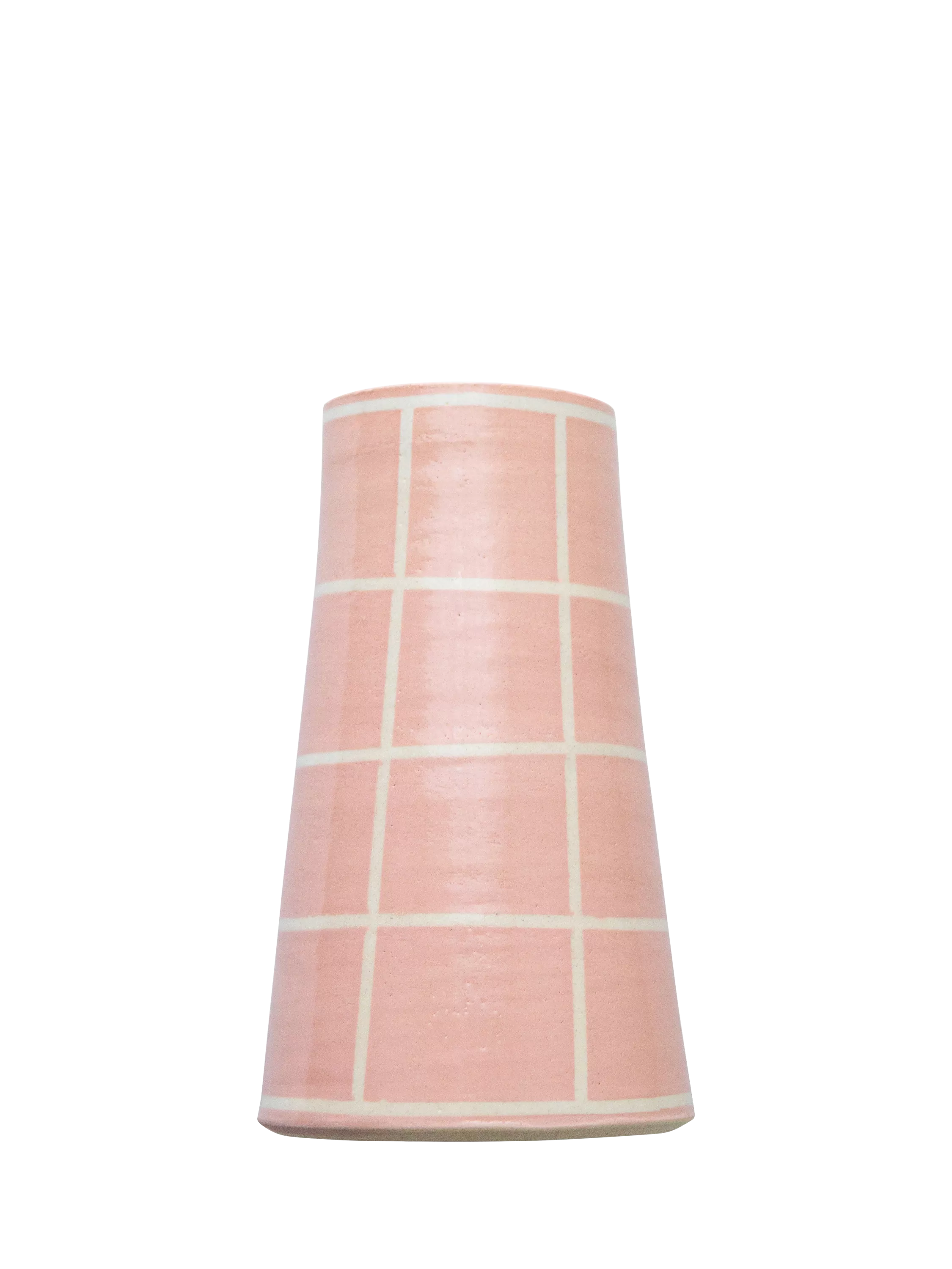 The Small Home check vase multi H17cm (British brand)